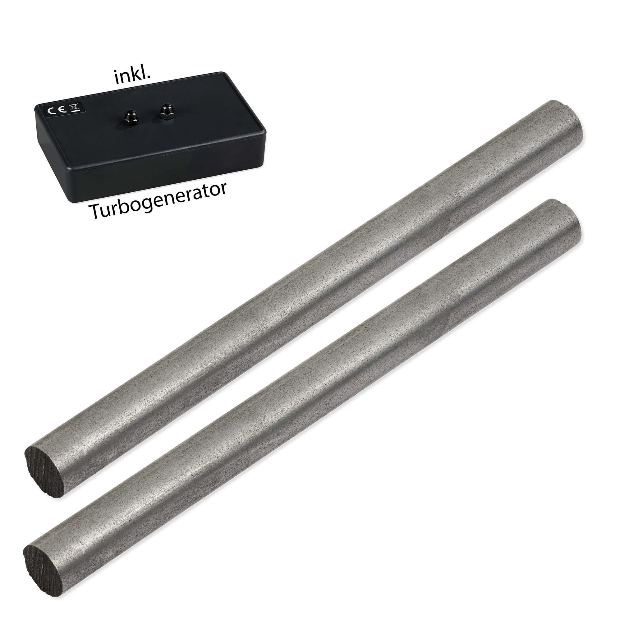 Kohlenstoff-2x_100x8mm+Turbo Kohlenstoff Elektroden + 1 Turbogenerator – Bild 1