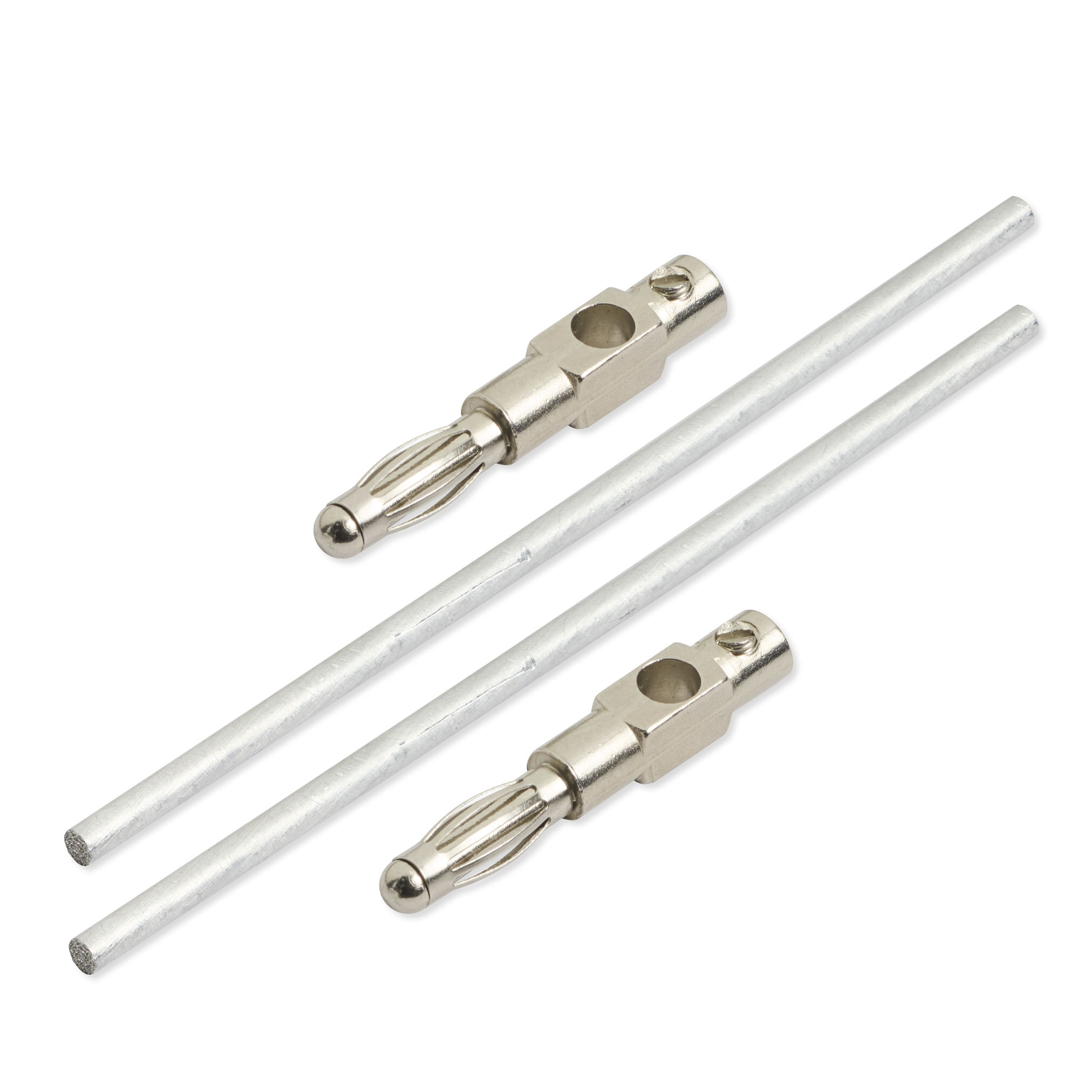 Aluminium_82x25mm_2Stecker.jpg Aluminium Elektroden 8,2 cm x 2,5 mm (1 Paar) – Bild 1