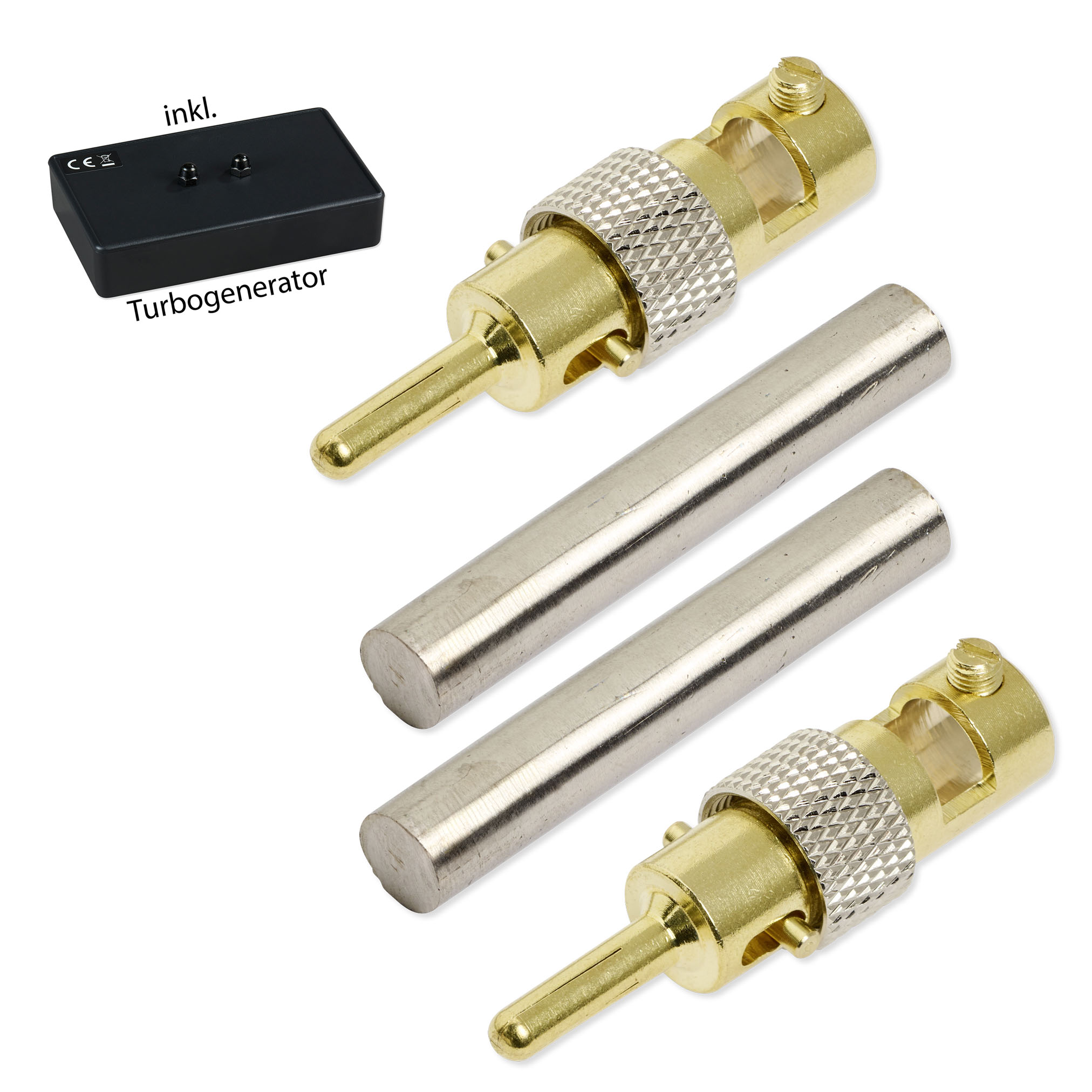 Bismut_50x8mm_2-Stecker+Turbo Bismuth Elektroden 5,0 cm x 8,0 mm (1 Paar) mit Turbogenerator 6.0 – Bild 1