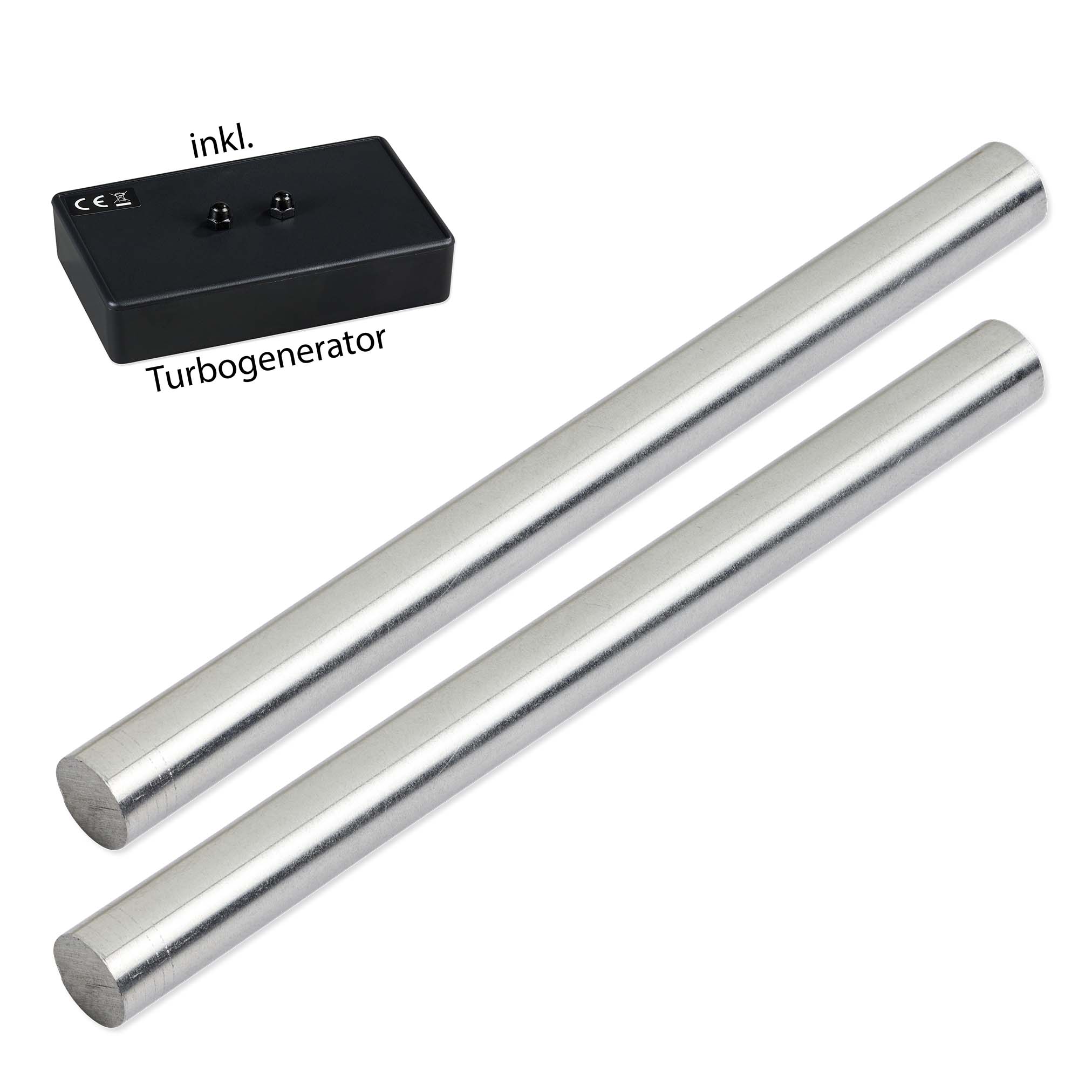 Chrom-2x_100x8mm+Turbo Chrom Elektroden 10,0 cm x 8,0 mm (1 Paar) mit Turbogenerator 6.0 – Bild 1