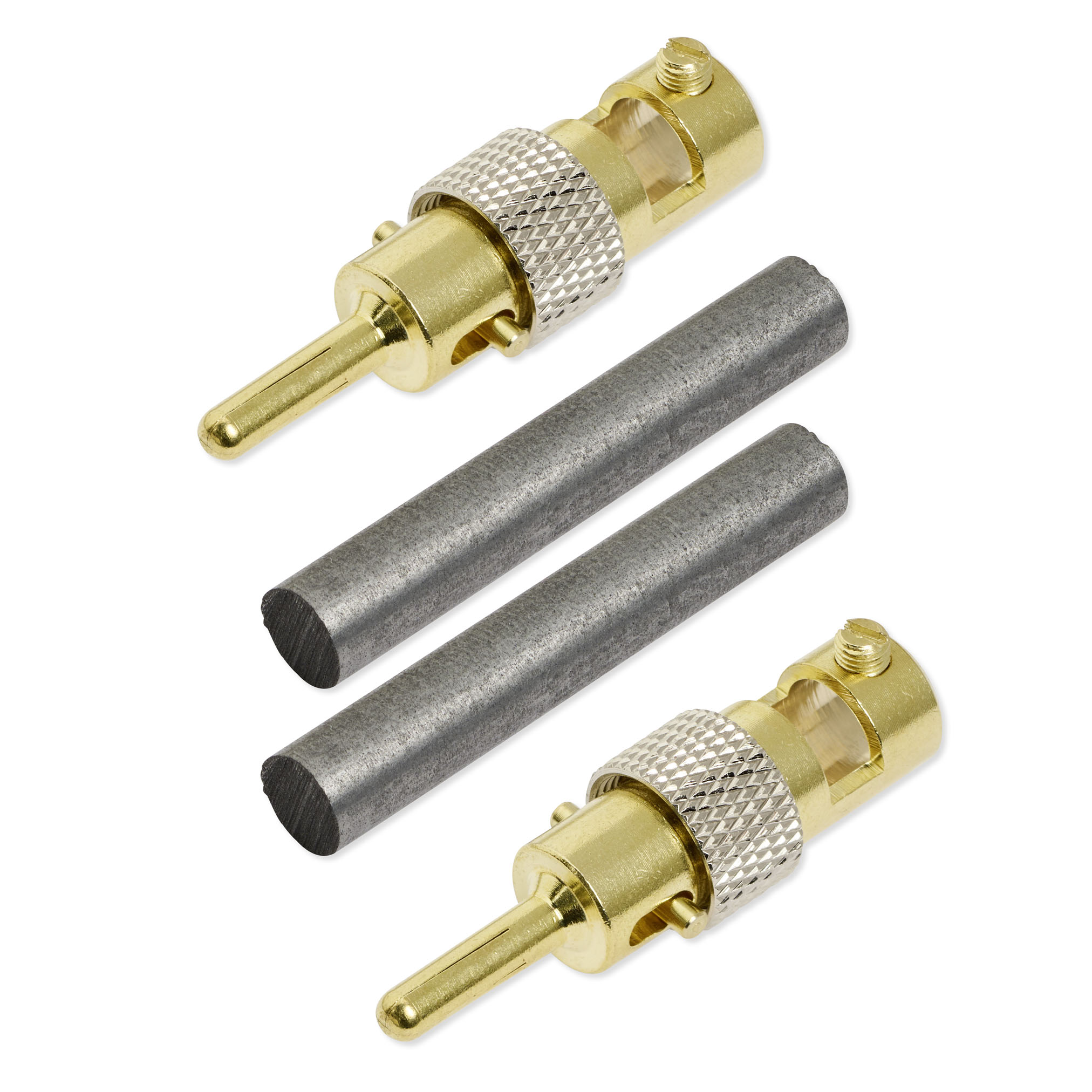 Kohlenstoff_50x8mm_2Stecker Lithium Elektroden 5,0 cm x 8,0 mm (1 Paar) – Bild 1