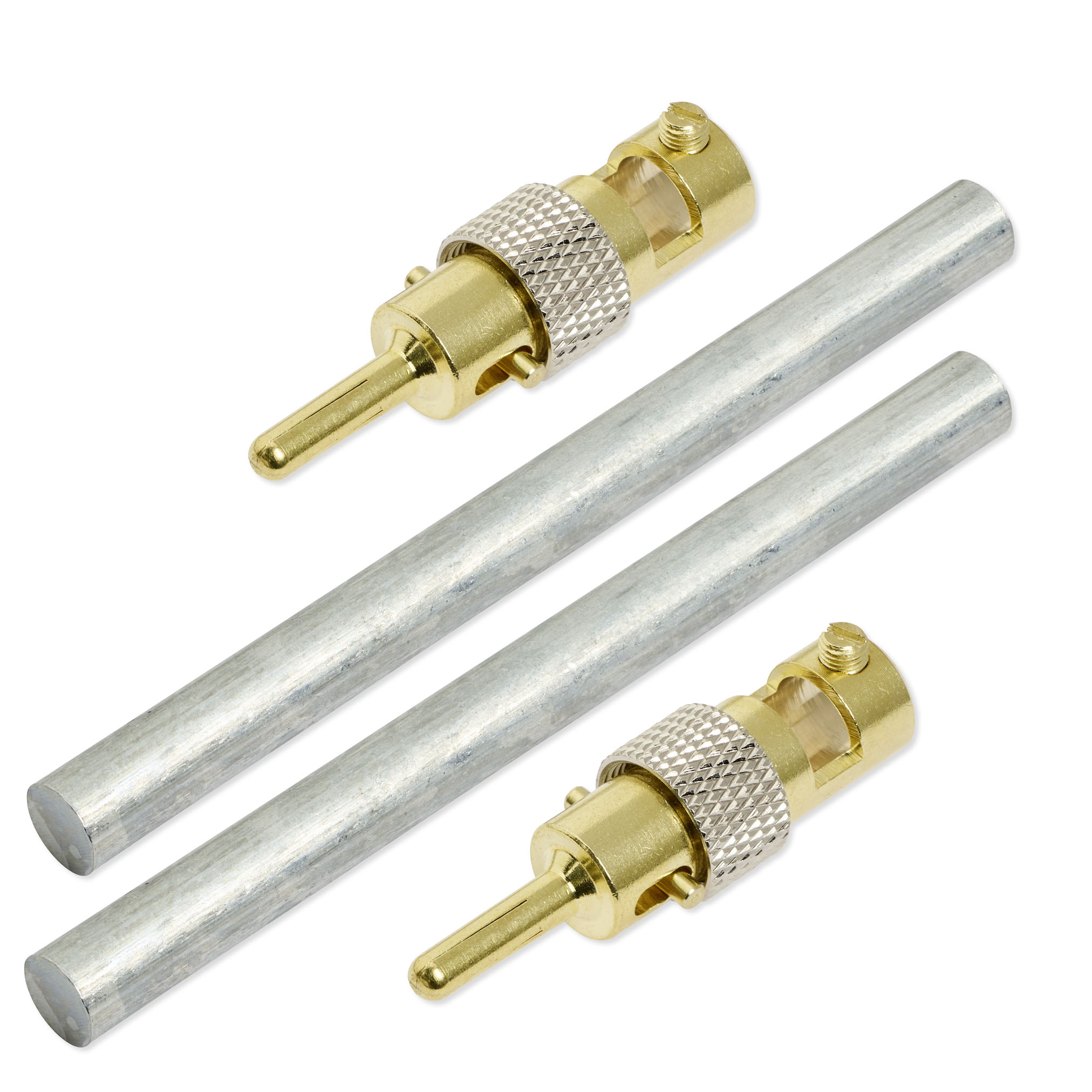 Zink_100x8mm_2Stecker Zink Elektroden 10,0 cm x 8,0 mm (1 Paar) – Bild 1
