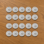 Twist Deckel für Flaschen, Farbe silber, Aufdruck Bor, 20 Stück