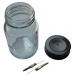 Rhodium Elektroden 2,7 cm x 0,5 mm (1 Paar) inkl. Flasche 250 ml
