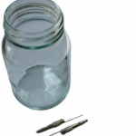 Rhodium Elektroden 2,7 cm x 1,0 mm (1 Paar) inkl. Flasche 250 ml ohne Deckel